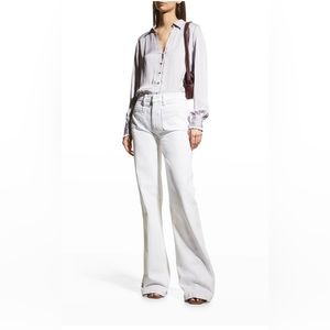 PAIGE Leenah Wide-Leg Jeans w/ Patch Pockets